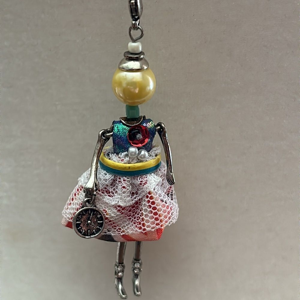 RS Paris Handcrafted Doll Pendant Necklace